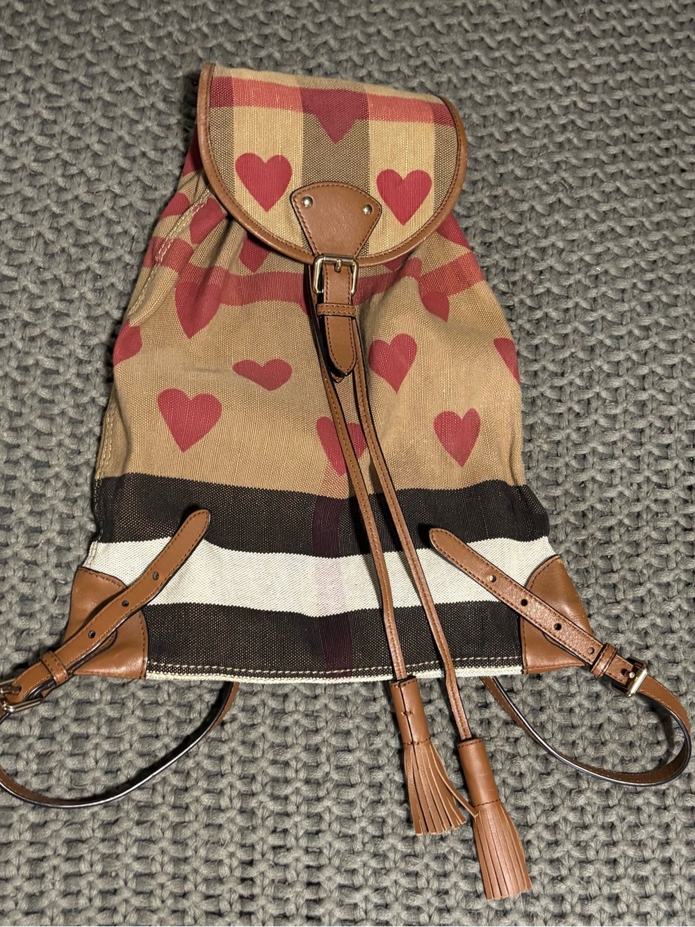 Burberry Chiltern Mega Check Heart ♥️ Backpack